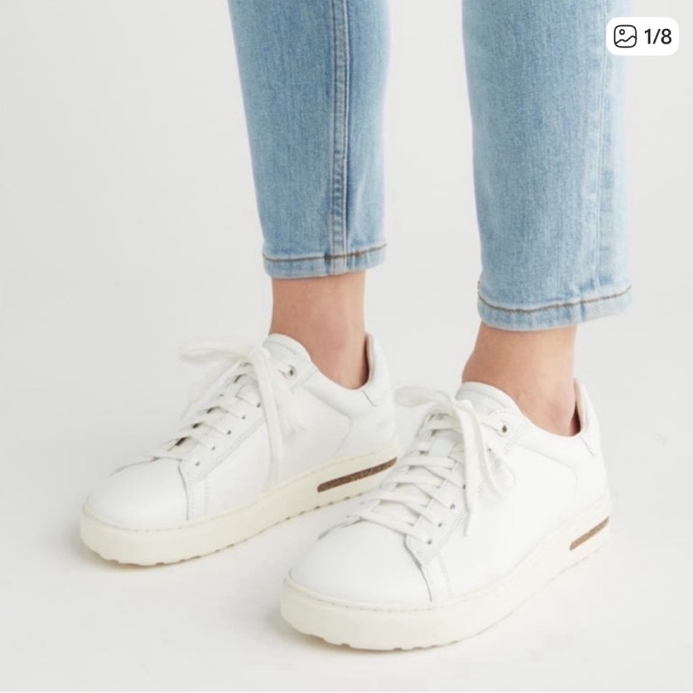 Birkenstock White Leather Sneakers